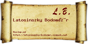 Latosinszky Bodomér névjegykártya